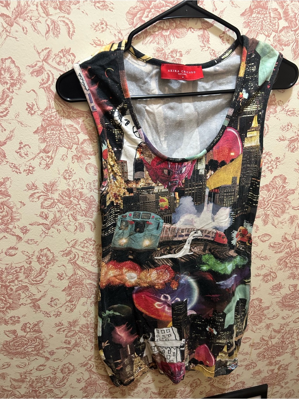 AKIRA Multicolor Urban Graphic Minidress